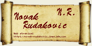 Novak Rudaković vizit kartica